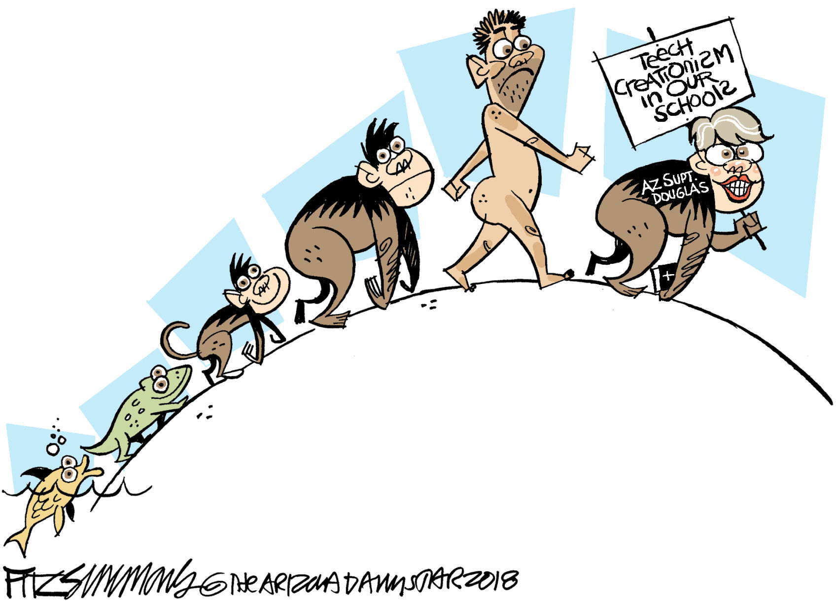 Daily Fitz Cartoon: Devolving